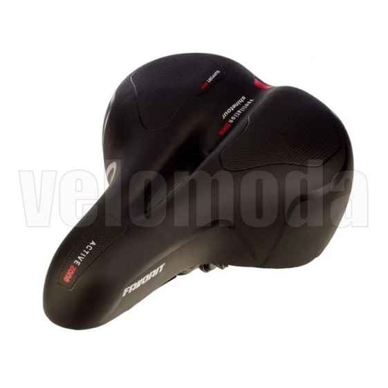 Седло для велосипеда Favorit AZ-6625-01, 190*260мм (Черный-красный)