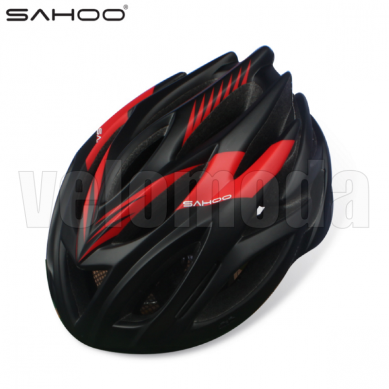 Велошлем Sahoo Red Flame (матовый черно-красный) Велошлем Sahoo Red Flame (матовый черно-красный)