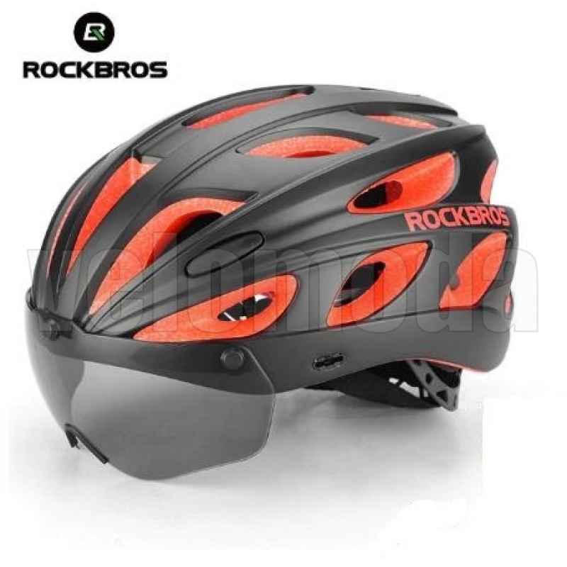 Велошлем Rockbros TT-16 с магнитной линзой (Черный с красным) Велошлем Rockbros TT-16 с магнитной линзой (Черный с красным)