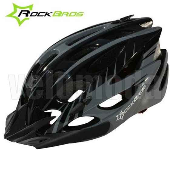 Велошлем Rockbros WT-027 (Черный с серым) УЦЕНКА