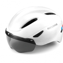 Велошлем с визором Rockbros WT-018S-CP (Белый) Велошлем с визором Rockbros WT-018S-CP (Белый)