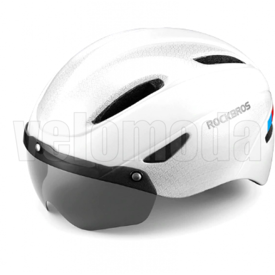 Велошлем с визором Rockbros WT-018S-CP (Белый)