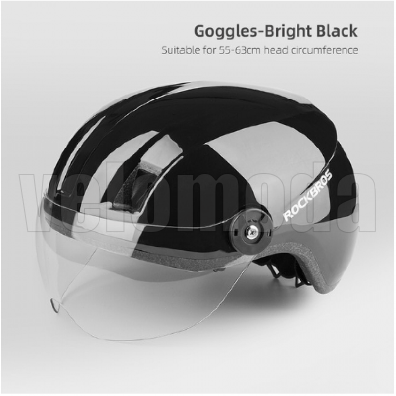 Велошлем с визором Rockbros MT-095BK (Черный)