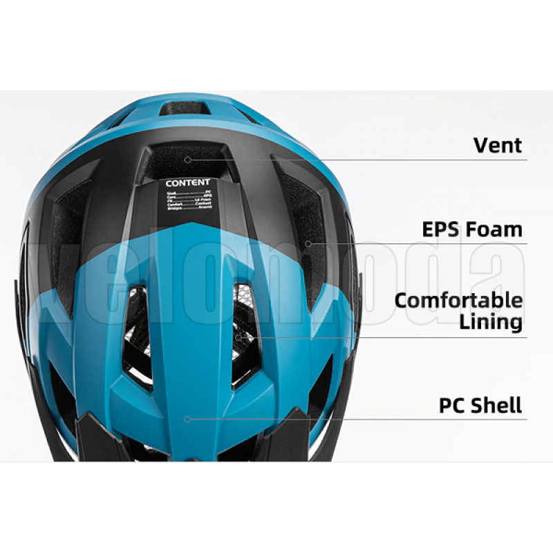 Велошлем Rockbros TS-39-BB (Чёрно-синий)
