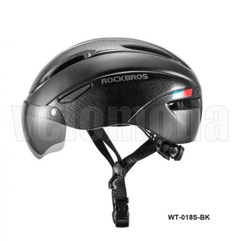 Велошлем с визором Rockbros WT-018S-BK (Чёрный)