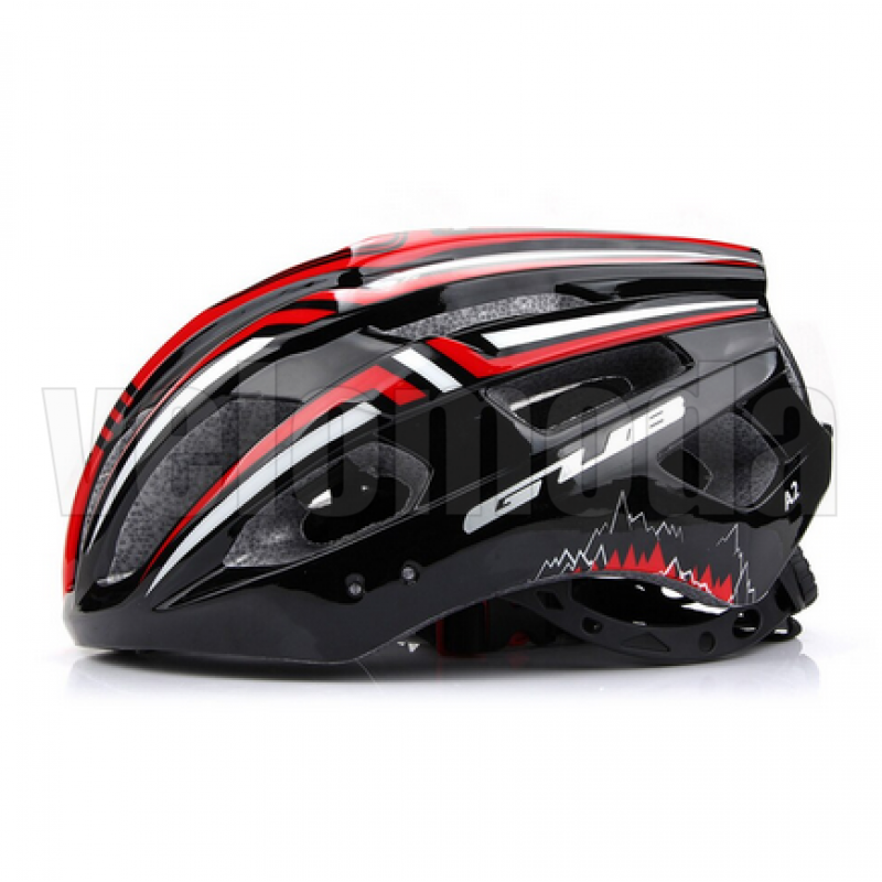 Велошлем GUB A2 с габаритом (Чёрно-красный)