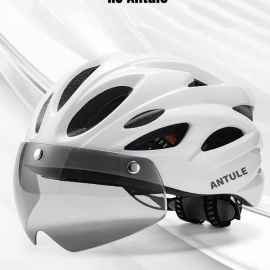 Велошлем с визором и габаритом HT-13 58-62См (Синий-желтый)