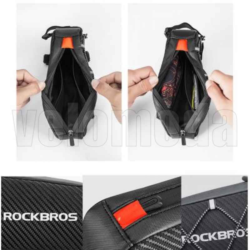 Велосумка на раму RockBros 039-BK спортивная, аэродинамическая (Чёрная)