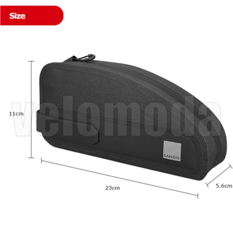 Велосумка на раму Sahoo 122032 спортивная, аэродинамическая 1L (Чёрная)