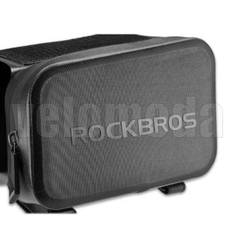 Велосумка с чехлом для телефона на раму RockBros AS-006 двойная до 6.0" водонепроницаемая