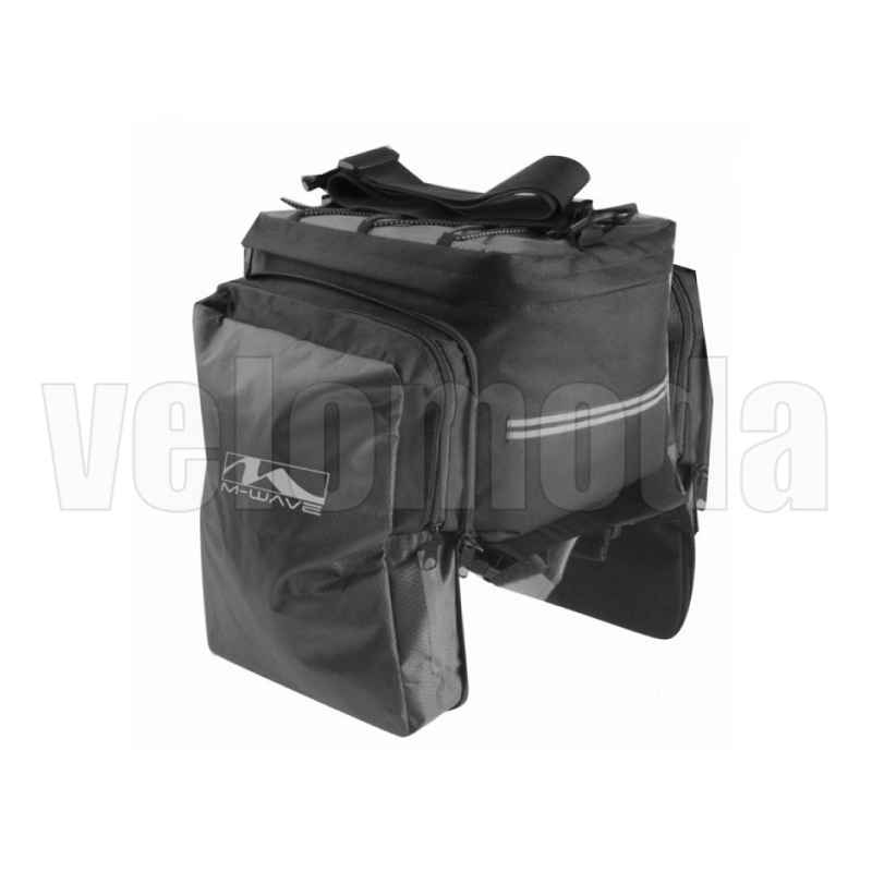 Велосумка на багажник M-Wave Amsterdam-EXP трансформер 16л (черный)