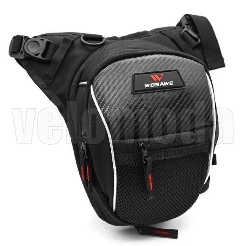 Мотосумка на ногу Wosawe 2.8-4.6L (Чёрная)