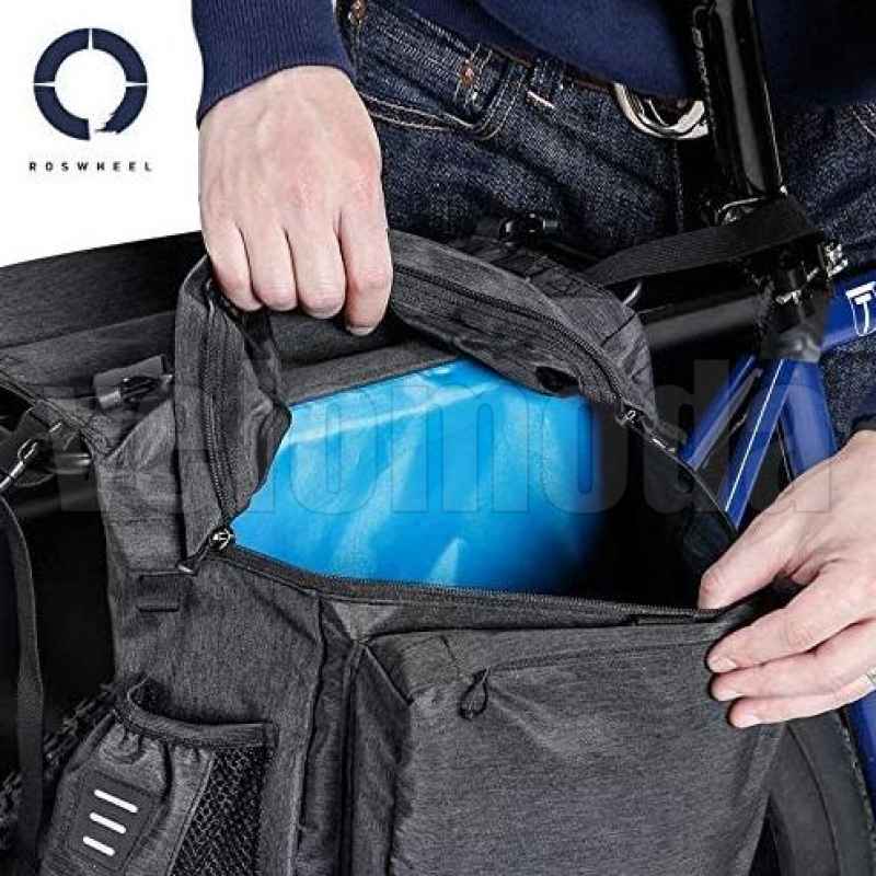Велосумка на багажник Roswheel 141476 3в1 40л (Серая)