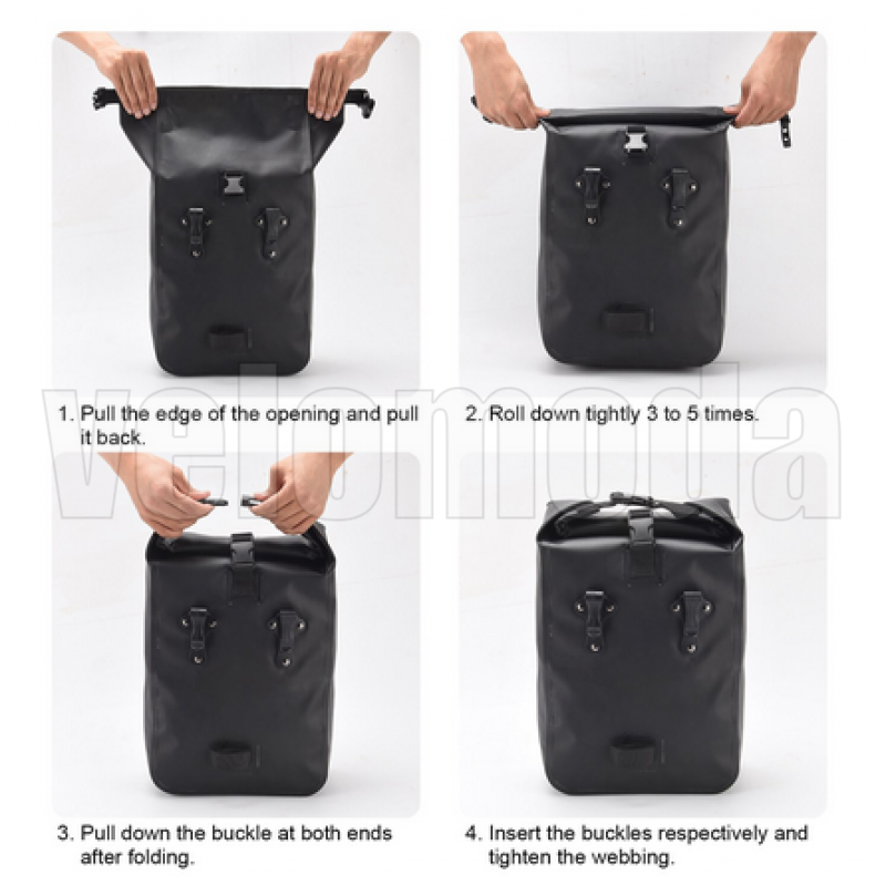 Велосумка на багажник Sahoo 142096 10л (Чёрная)