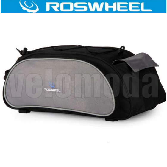 Велосумка на багажник 14л Roswheel 14541-A (чёрно-серая)