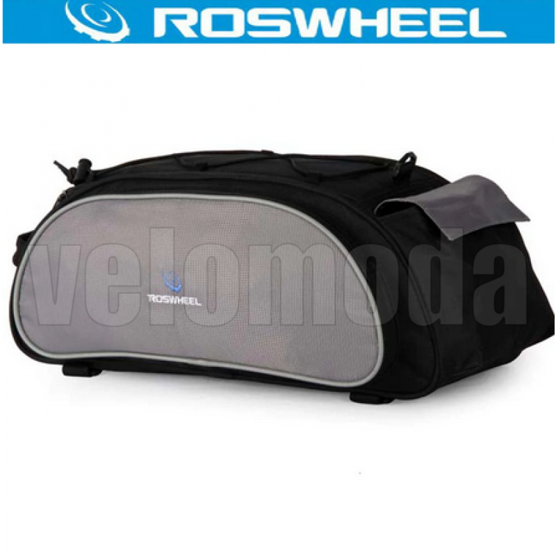 Велосумка на багажник 14л Roswheel 14541-A (чёрно-серая) Велосумка на багажник 14л Roswheel 14541-A (чёрно-серая)