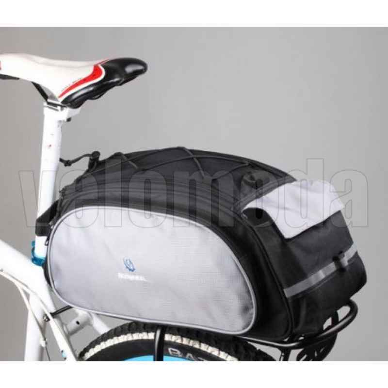 Велосумка на багажник 14л Roswheel 14541-A (чёрно-серая)
