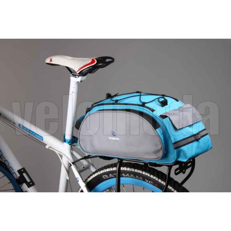 Велосумка на багажник 14л Roswheel 14541 (серо-голубая)