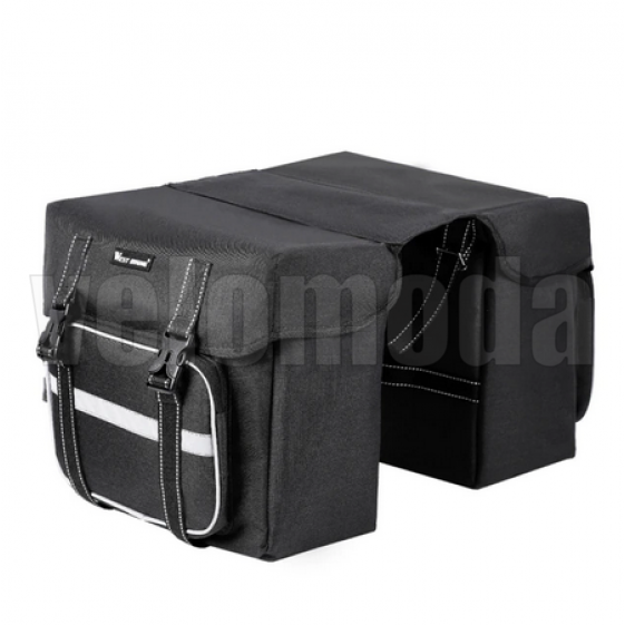 Велосумка на багажник West Biking 06-25 двойная (Чёрная)