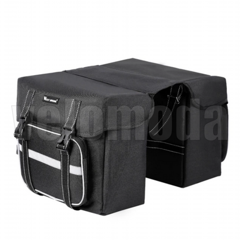 Велосумка на багажник West Biking 06-25 двойная (Чёрная) Велосумка на багажник West Biking 06-25 двойная (Чёрная)