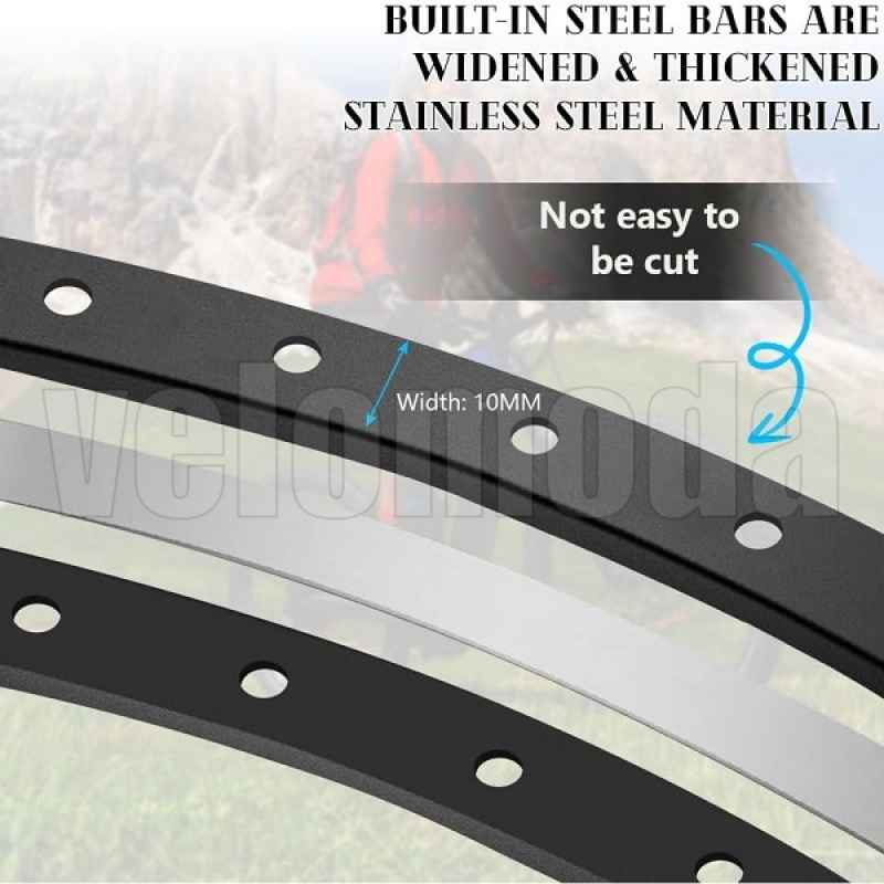 Замок-стяжка для велосипеда West Biking 470 мм, кодовый (Красный)