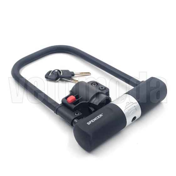 Замок-скоба U-Lock Spencer ZS2921 180-245 мм на ключ, обрезиненный в Минске