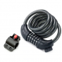 Велозамок Rockbros L50115BK тросовый, кодовый с креплением (Чёрный)