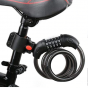 Велозамок Rockbros L50115BK тросовый, кодовый с креплением (Чёрный)