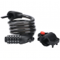Велозамок Rockbros L50115BK тросовый, кодовый с креплением (Чёрный)