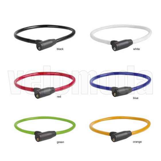 Велозамок 230080 8*600мм, 2 ключа (Малиновый)