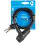 Замок велосипедный M-Wave 231040, 12*600 мм в силиконе (Черный)