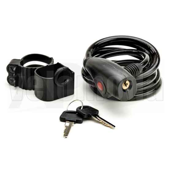 Замок для велосипеда 2К 10*1500 мм автоматический с креплением