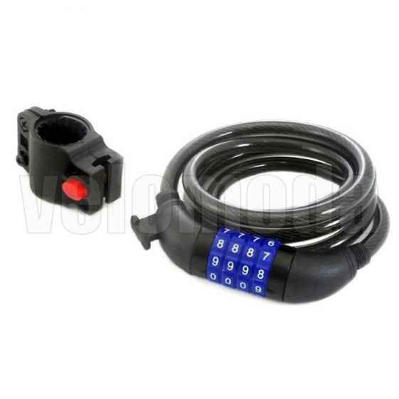 Замок для велосипеда 2К 10*1500 мм кодовый с креплением