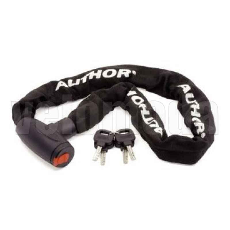 Замок для велосипеда Author цепной в текстиле 8 мм Замок для велосипеда Author цепной в текстиле 8 мм