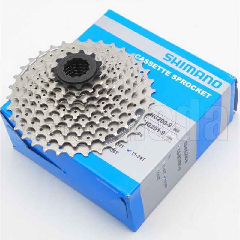 Кассета Shimano 9 зв. CS-HG201-9, 11-34 (Серебристый)