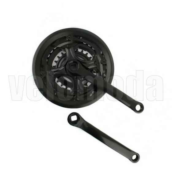 Система шатунов Saiguan DC-314SI, 42/34/24, 170 мм, с защитой (Черный)