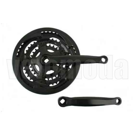 Система шатунов Saiguan DC-304D, 48/38/28, 170 мм, с защитой (Черный)