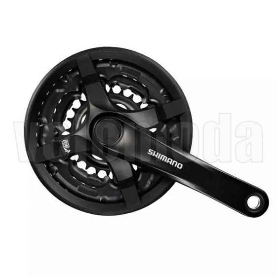 Система шатунов Shimano TY501, 175 мм, 48/38/28, под квадрат, с защитой