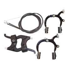Комплект клещевых тормозов ZQ-016, клещи, ручки, тросы в оплетке