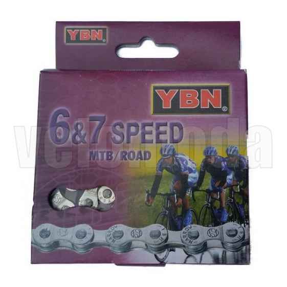 Цепь для велосипеда YBN S50RB 6-7 скоростей, 114 звеньев, антиржавчина
