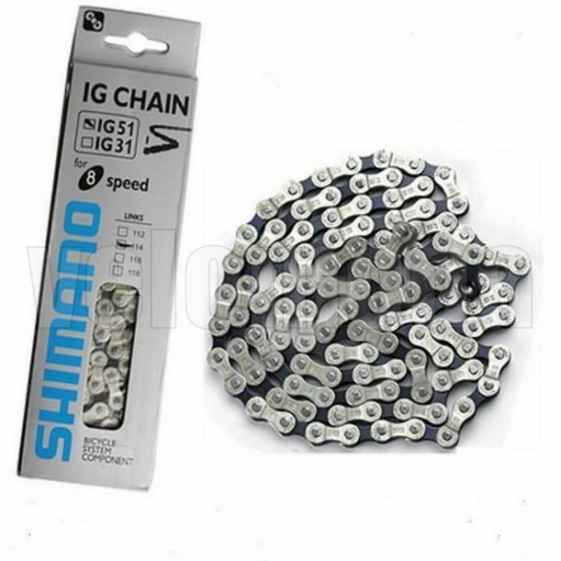 Велоцепь Shimano IG51, 8 скоростей, 116 звеньев