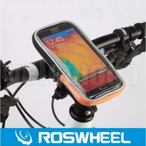 Велосипедный держатель для телефона на руль Roswheel (оранжевый)