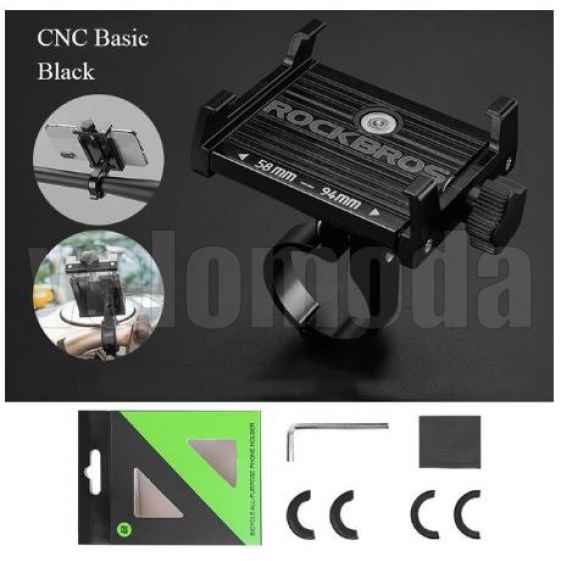 Держатель для телефона Rockbros Z1005 алюминиевый (Черный)