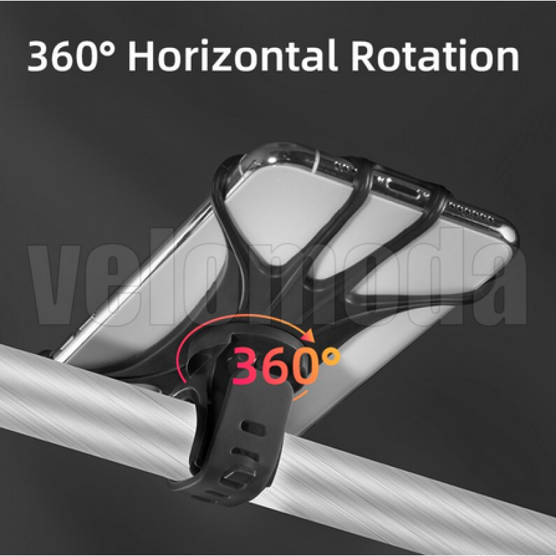 Держатель для телефона на руль RockBros LF436BK силиконовый (Чёрный)