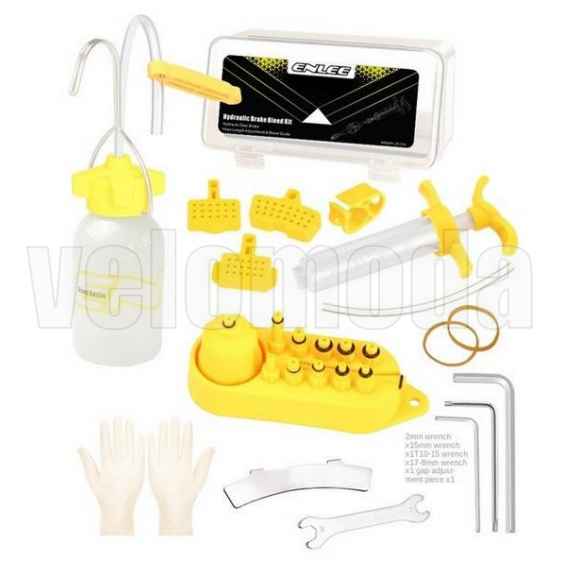 Комплект для прокачки гидравлических тормозов Enlee, пластик коннекторы