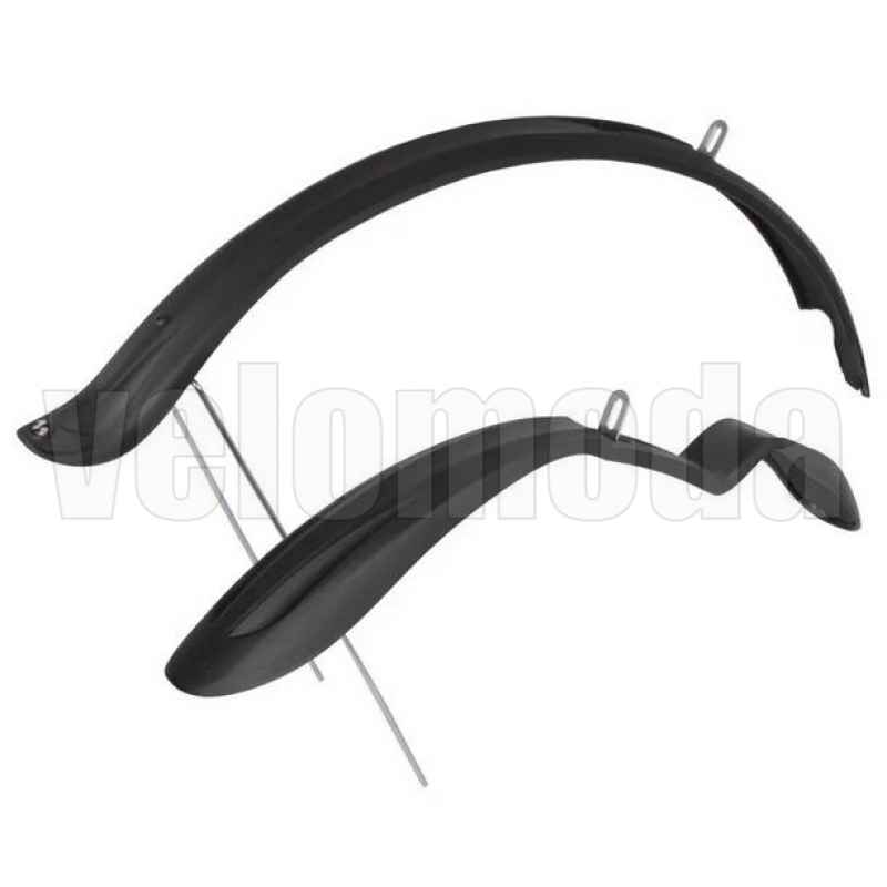 Крылья M-Wave 5-386096, 26-29, пластиковые, с усами, удлиненные (Черный) Крылья M-Wave 5-386096, 26-29, пластиковые, с усами, удлиненные (Черный)