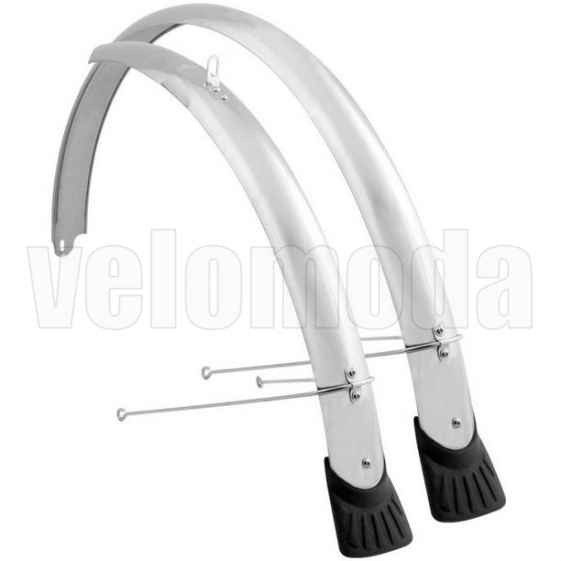 Комплект брызговиков BR28, для колес 28, на усах, сталь, хром