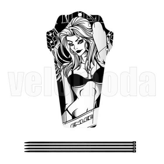 Велосипедное крыло Enlee переднее/заднее, полипропилен (Девушка в бикини)