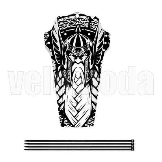 Велосипедное крыло Enlee переднее/заднее, полипропилен (Скандинавский бог)