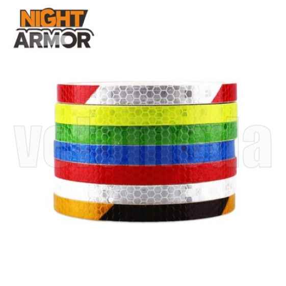 Светоотражающие наклейки 800 см (желтый, синий, зеленый, белый, красно-белый)